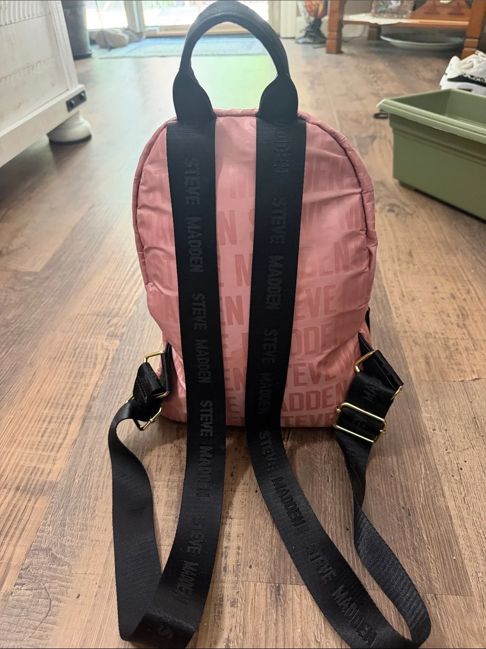 Steve Madden Dusty Rose Logo Mini Backpack